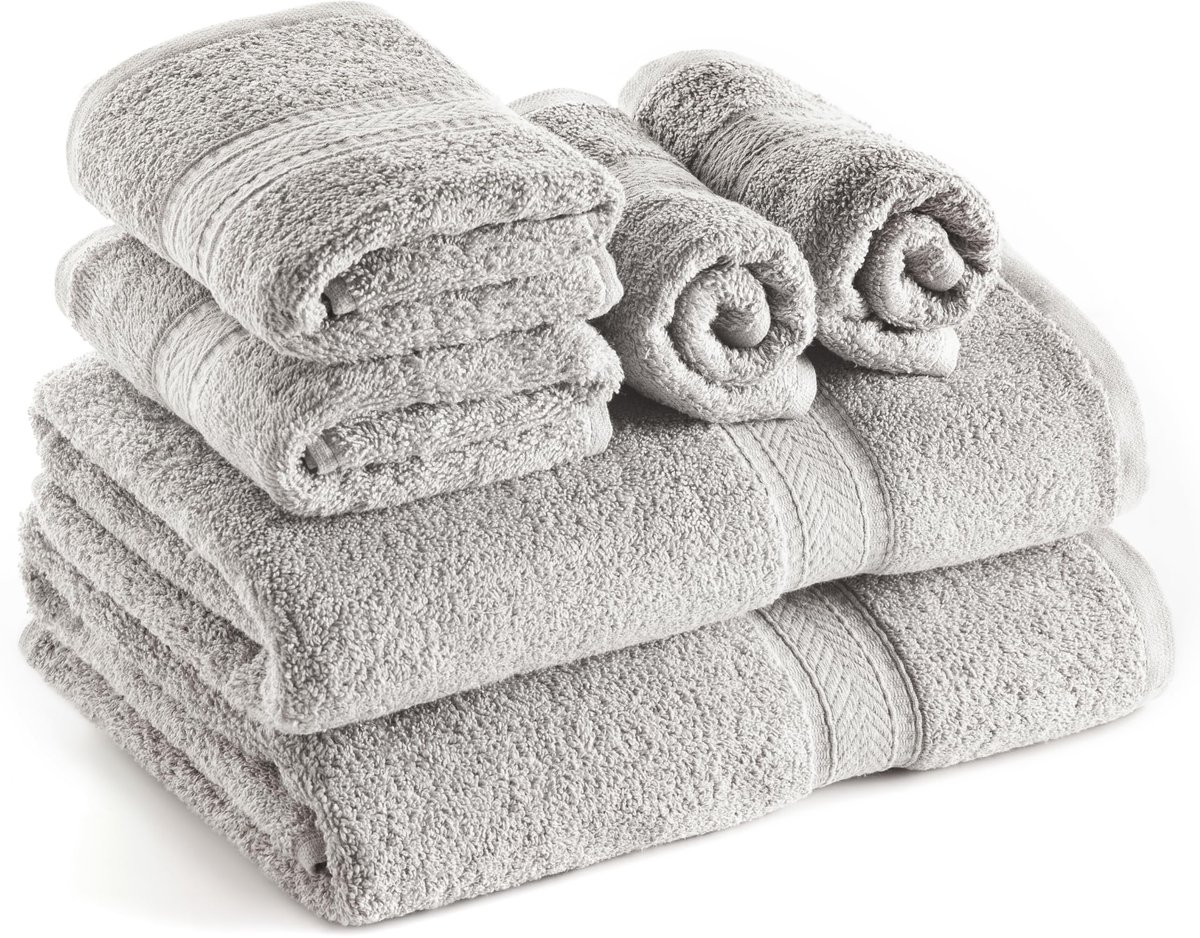Unyqoos® Zachte en Luxe Handdoeken Set voor Dagelijks Gebruik - 6-Delig Inclusief Badlakens, Handdoeken en Waslapjes
