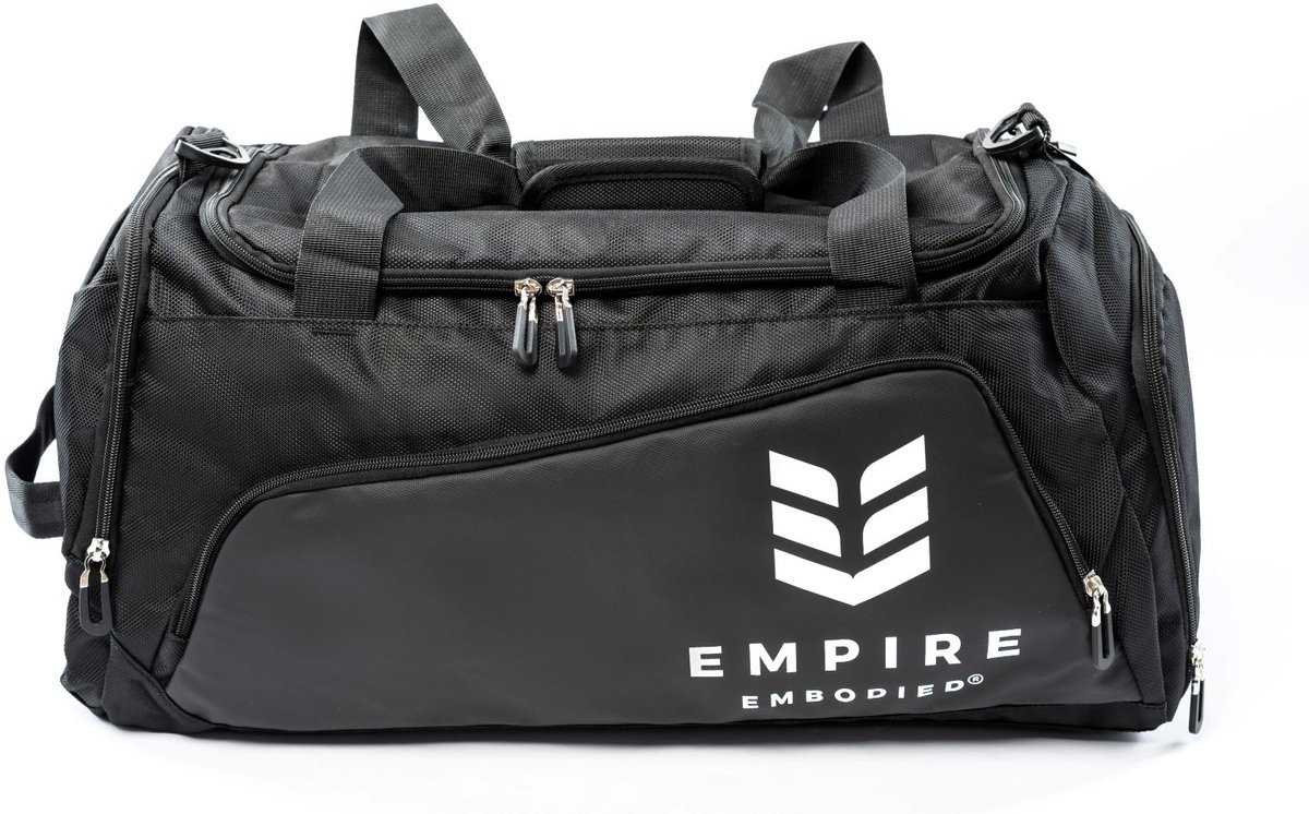 Empire Embodied Black Diamond Athlete Duffel Bag - Sporttas met Schoenenvak en Natvak - 42 Liter - Heren en Dames - Zwart