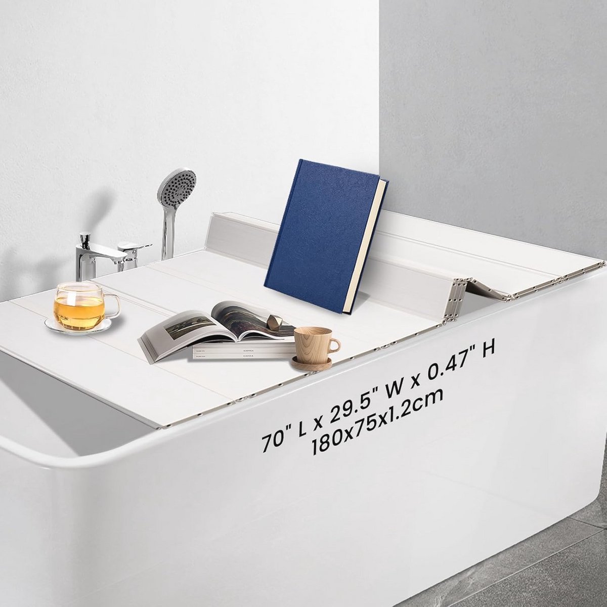 Opvouwbare badkuipafdekking 75 x 180 cm - Waterdicht en stofdicht
