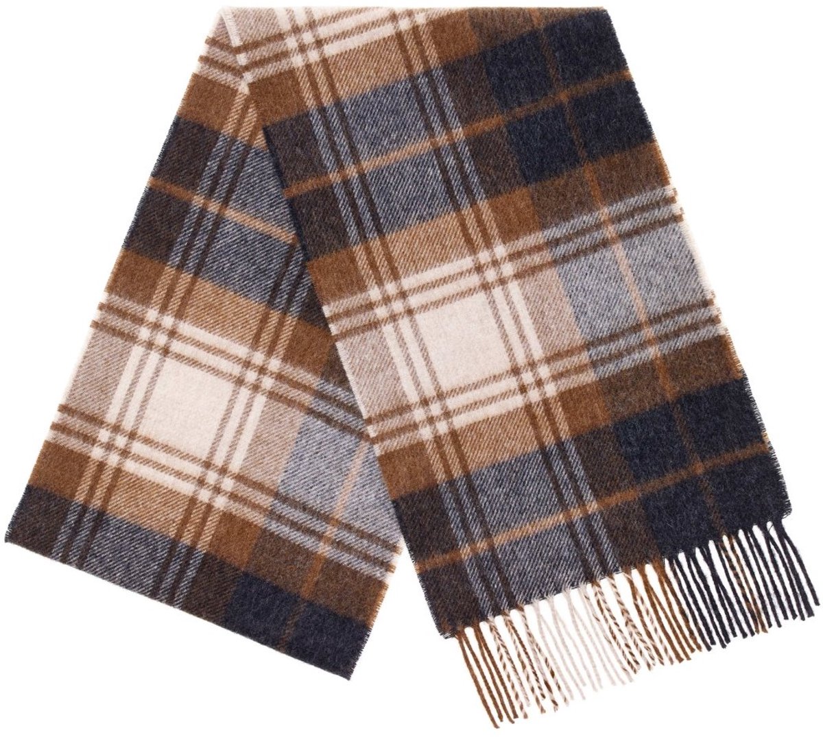 Sjaal Briggate Natural - Meriono Lamswol - 25 x 190 - Bronte by Moon Scotland