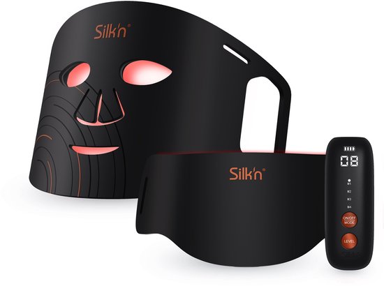 Silk'n LED gezichtsmasker met rood led-lichttechnologie - Huidverjongingsapparaat gezicht en nek - Voor strakke huid met minder rimpels - Anti-aging - Dual LED Mask