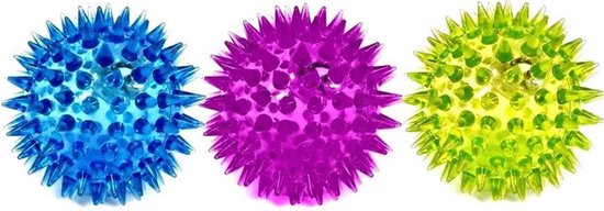 Doodadeals® - Flashing Triggerpoint Bal - Massagebal Voeten - Spikey Massage Ball - Voetmassage - Multicolor - Set van 3