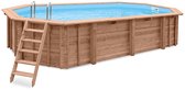 Interline Houten Zwembad Bali - Ovaal - 640 x 400 cm - Opbouw en Inbouw - Inclusief accessoires