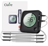 Bol.com Claire BBQ thermometer - Vleesthermometer - Oventhermometer - Draadloos met app - Incl. Batterijen en 6 meetsondes aanbieding