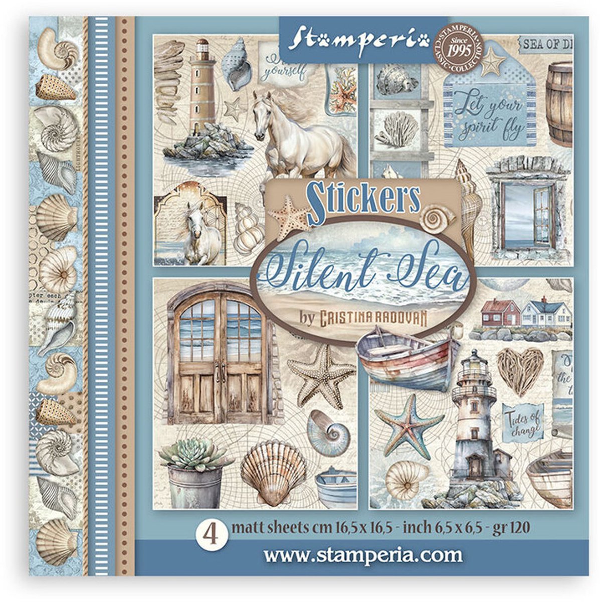 Stamperia - Silent Sea Stickers (4pcs) (SBSTK01)