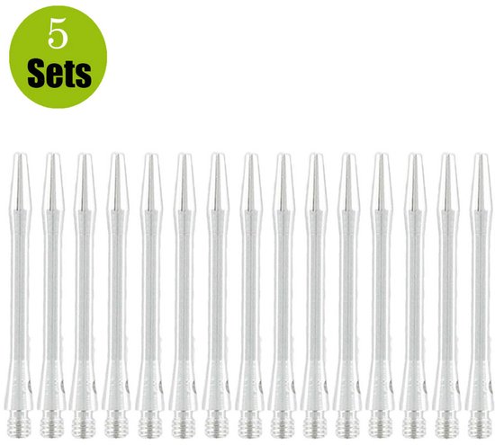 Bulls Aluminium 5sets DartShafts - Zilver - Medium - (5 Sets) van Bull's — afbeelding 4
