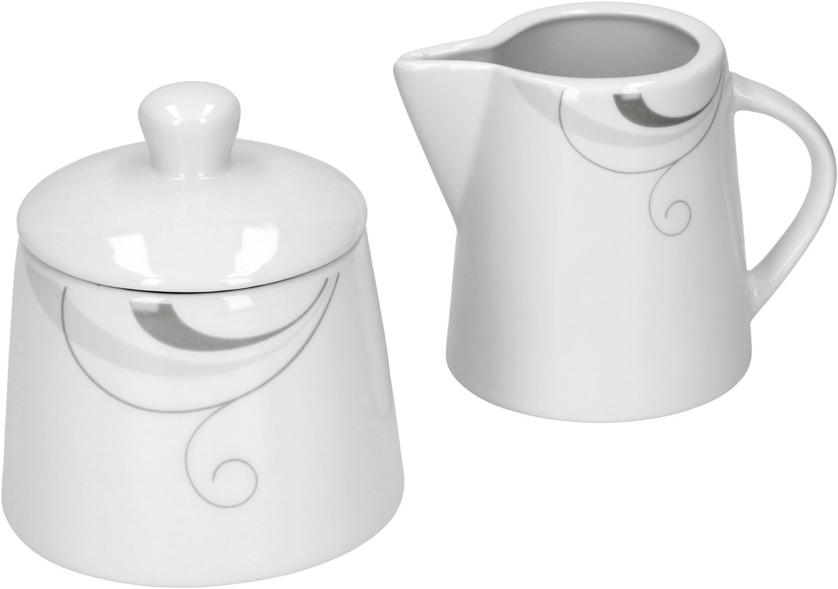 Koffie-aanvulset melkkan & suikerpot Portofino