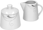 Koffie-aanvulset melkkan & suikerpot Portofino