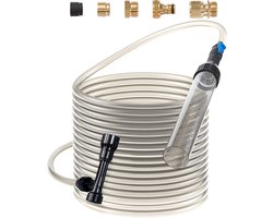 Aquarium Stofzuiger Grindreiniger, 15,2 M pvc Slang, Aquarium Stofzuiger Grindreiniger, Hevel Aquarium Reiniger Stofzuiger, 3 Koperen Adapters, voor het Reinigen van Aquaria, Grind en Zand