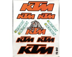 KTM Stickers - motorcross stickers - wit