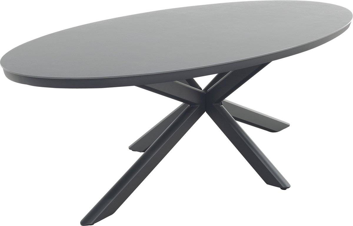 Ventaro ovale tuintafel 240x115 cm. - Donker grijs