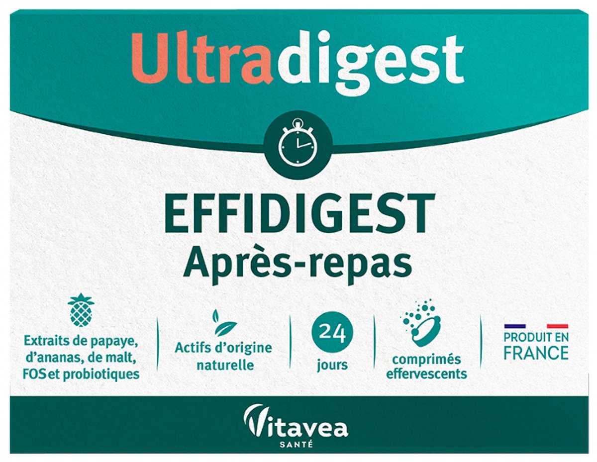 Goedkoopste Vitavea Ultradigest Effidigest Après-Repas 24 Bruistabletten