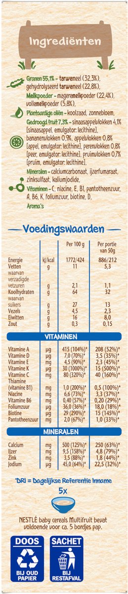 Nestlé Baby Cereals Multifruit - Babyvoeding Babypap Compleet 12+ maanden - 9x250g van NeS — afbeelding 5