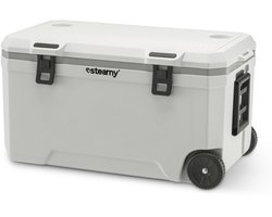 Steamy Marine 120 Roller - Grote Koelbox op Wielen - Speciaal voor op de boot - 120 Liter - Wit