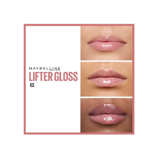Maybelline New York - Lifter Gloss Lipgloss - 2 Ice - Glanzende Lipgloss - Verrijkt met hyaluronzuur - 5,4 ml
