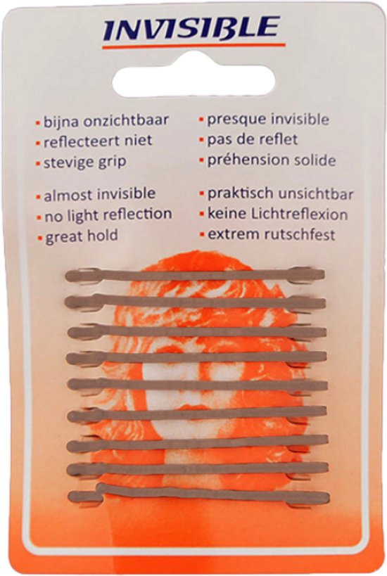 Invisible - Haarschuifjes - Blond - Lang - 8 Stuks