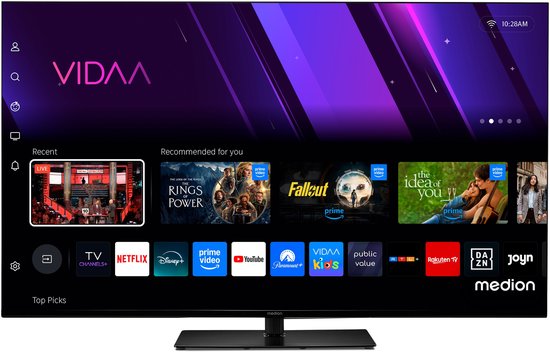 MEDION 125,7 cm (50 inch) televisie (smart-tv, Dolby Vision HDR, VIDAA Store, Netflix, Prime Video, Disney+, DAZN, Paramount+, HbbTV, PVR, Bluetooth, MD 850300)