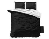 Sleeptime Twee Kleuren Dekbedovertrek - 240x200/220 + 2 kussenslopen 60x70 - Wit/Zwart - Lits-Jumeaux