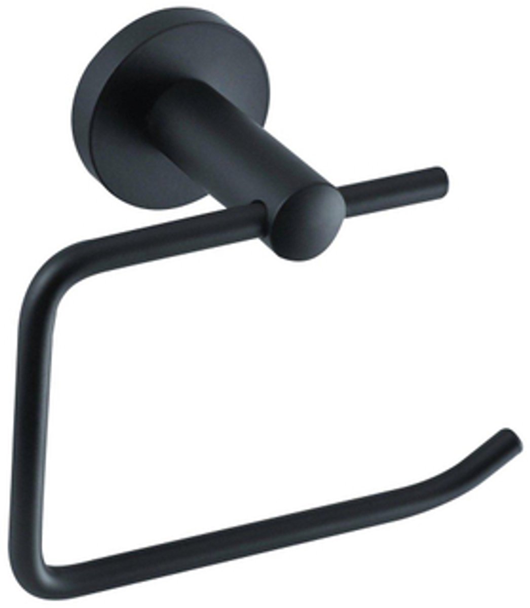 FugaFlow Eccelente Acces Toiletrolhouder - zonder klep - rond - Mat Zwart