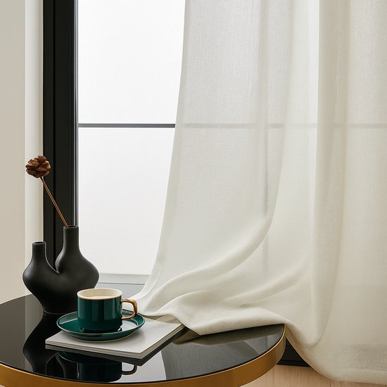 ROOM99 Novelia Gordijn met plooiband, 250 x 270 cm breed x hoogte, voor