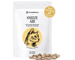 Sneeze Aid – Niesziekte Kat Supplement – Bij Niezen, Verstopte Neus & Verkoudheid – Natuurlijk Kruidencomplex – 90 Tabletten - Sensipharm