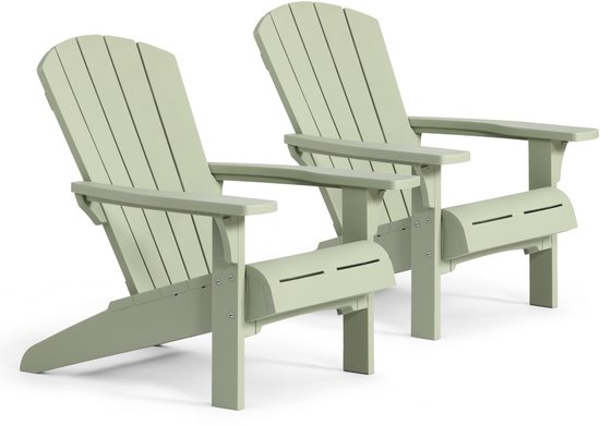 Keter Troy Adirondack Tuinstoel - 2 stuks - 81x93x96,5cm - Groen