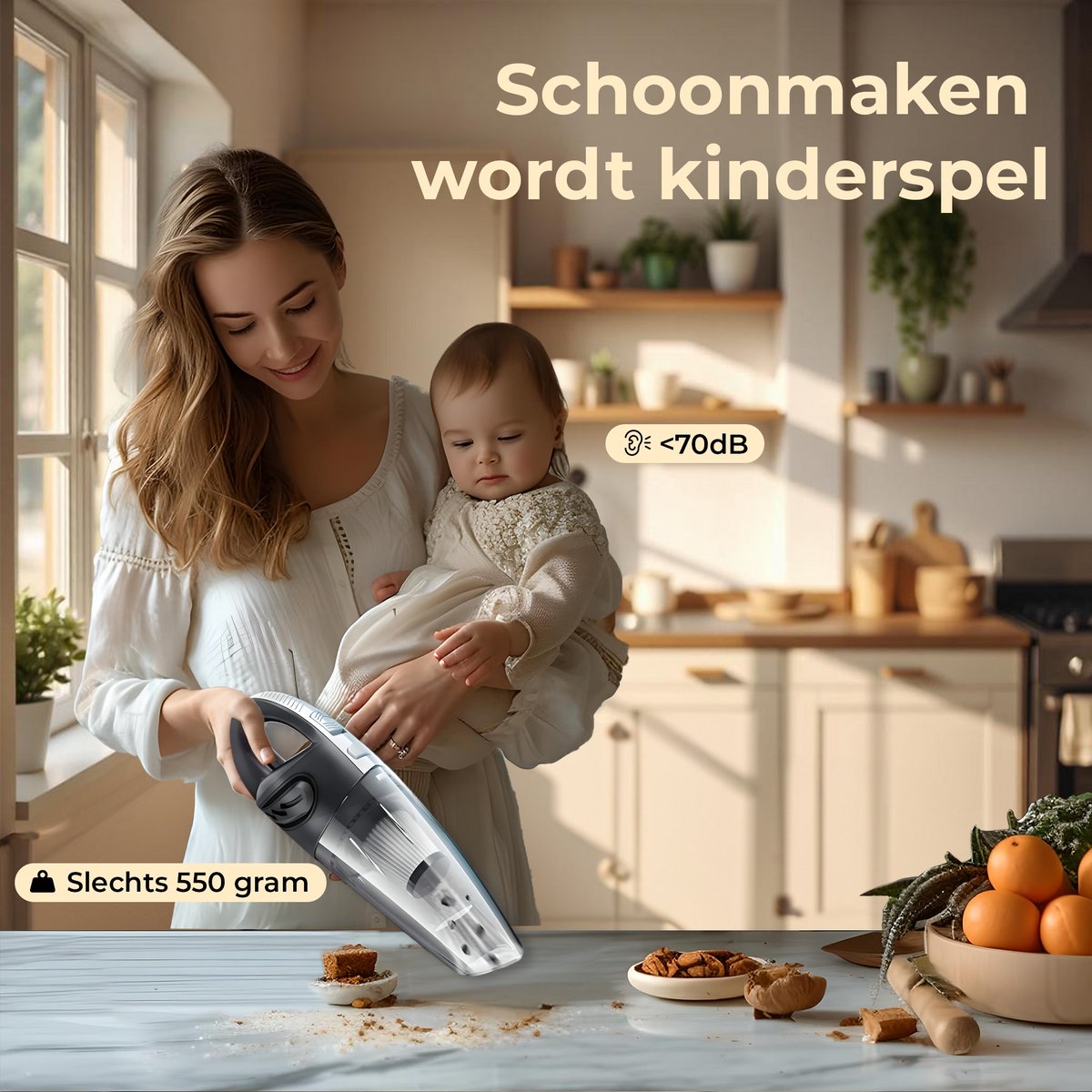 Maca Snoerloze Kruimeldief met 5 Opzetstukken - afbeelding 3