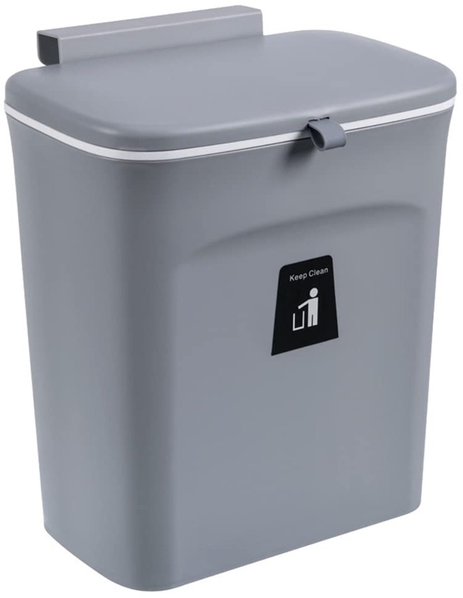 Goedkoopste Hangende prullenbak voor keuken en badkamer - praktische wandvuilnisbak voor kastdeuren, camping en auto