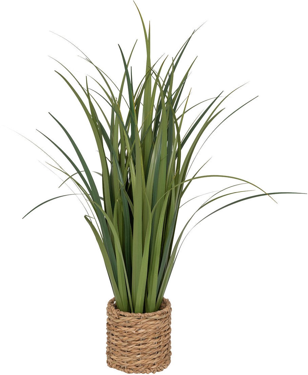 Atmosphera Kunstplant Linnen bos met pot - Ø70xH91cm - Groen