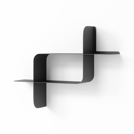 ÉTAGÈRE DE MONTAGE EN MÉTAL, 2PK, BLACK