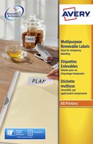 Avery Etiquettes enlevables, blanc, 63,5 x 46,6 mm, Adhésif enlevable