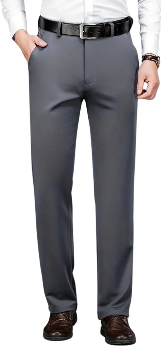 Nivard Pantalon Heren Chino Golfbroek Nette Broek Elastische Tailleband Volwassenen Grijs
