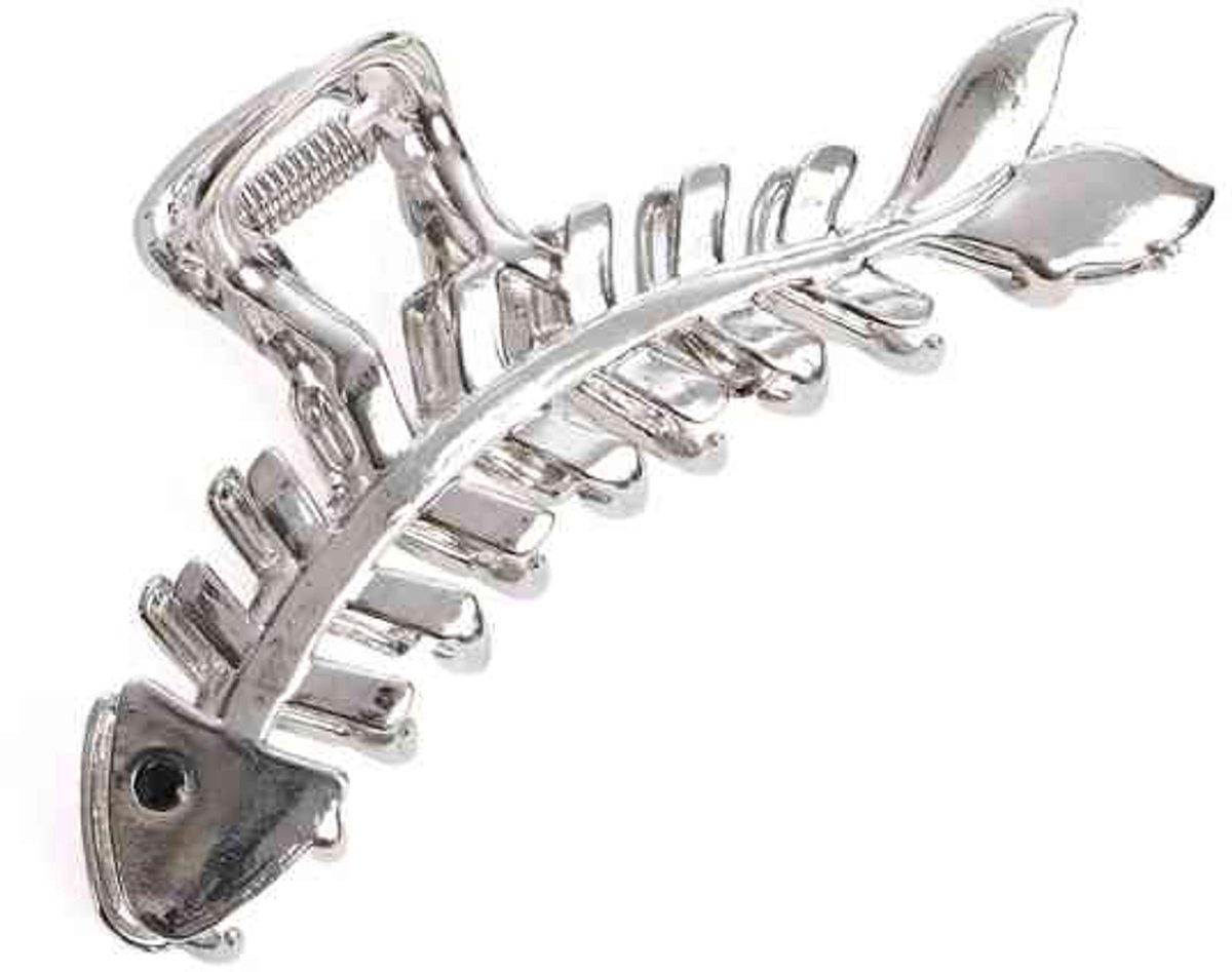 Banned - Fish Skeleton Harclaw Haarclip - Zilverkleurig
