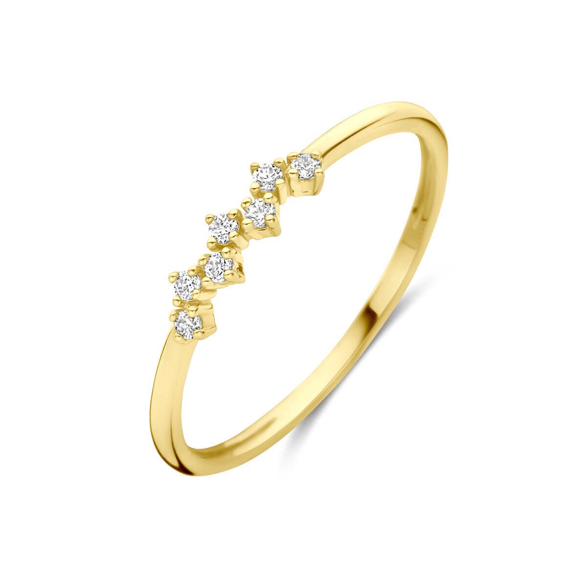 14K Geelgouden Ring Zirkonia 4034141