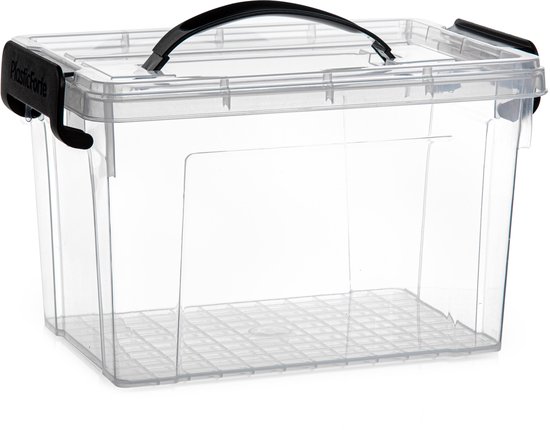 Really Useful Box 6 Stuks Opbergdozen 0,7 Liter Transparant Met Deksel - Stapelbaar