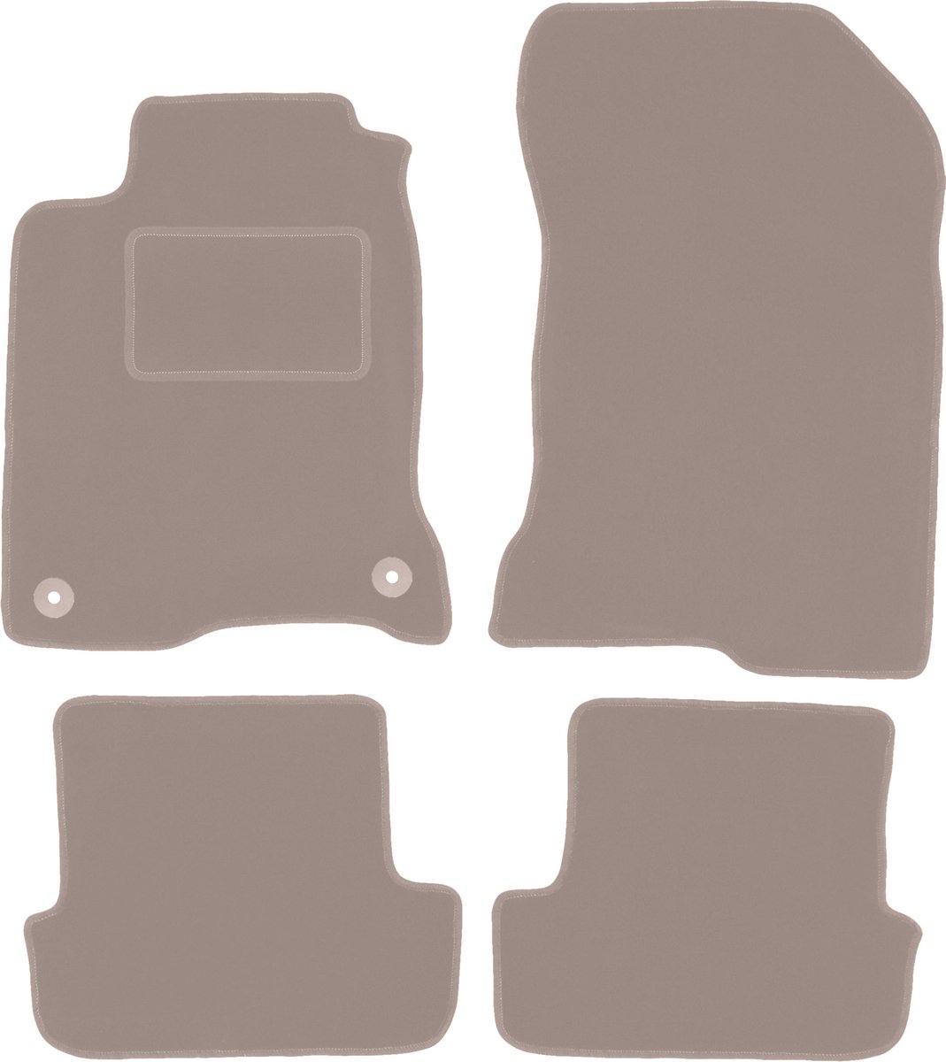 Beige velours matten voor: Renault Laguna III coupé (2007-2015)