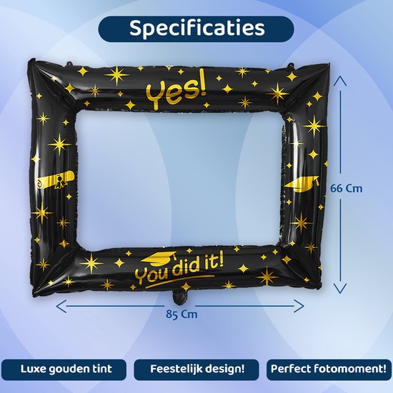 BTH - Geslaagd - Feestpakket - Photobooth Props - Versiering - Afstudeerhoed - Graduation - Foto Frame - You Did It