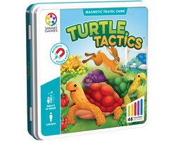 SmartGames - Turtle Tactics - denkpuzzel - vanaf 5 jaar - met magnetische puzzelstukken - 48 opdrachten - Haas en schildpad(den) - reisspel
