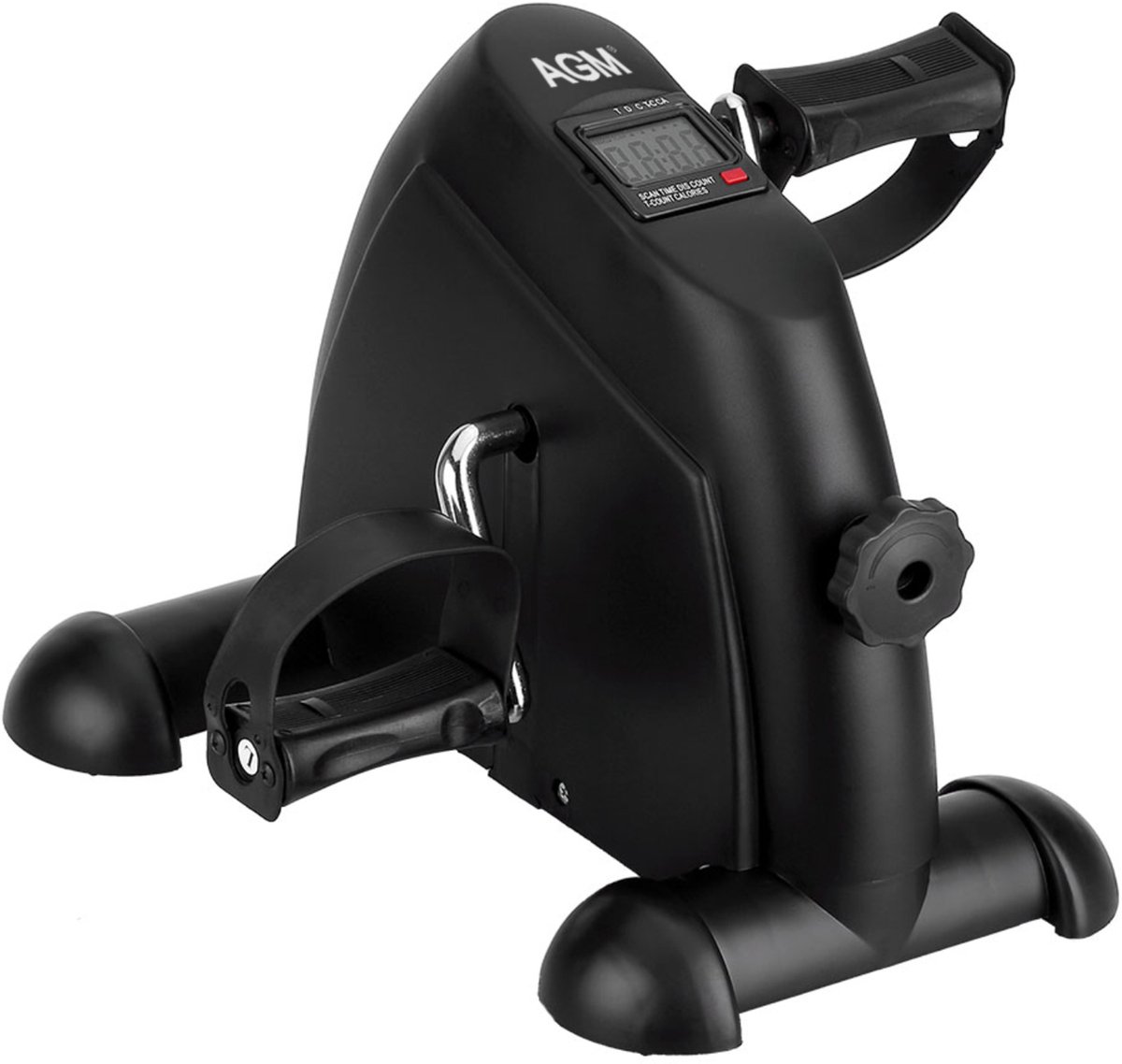 AGM Stoelfiets D01.1 - Bureaufiets - Deskbike - Fietstrainer - Mobiliteitstrainer - Instelbare weerstand - Hometrainer - Met LCD scherm - Fitness - Zwart