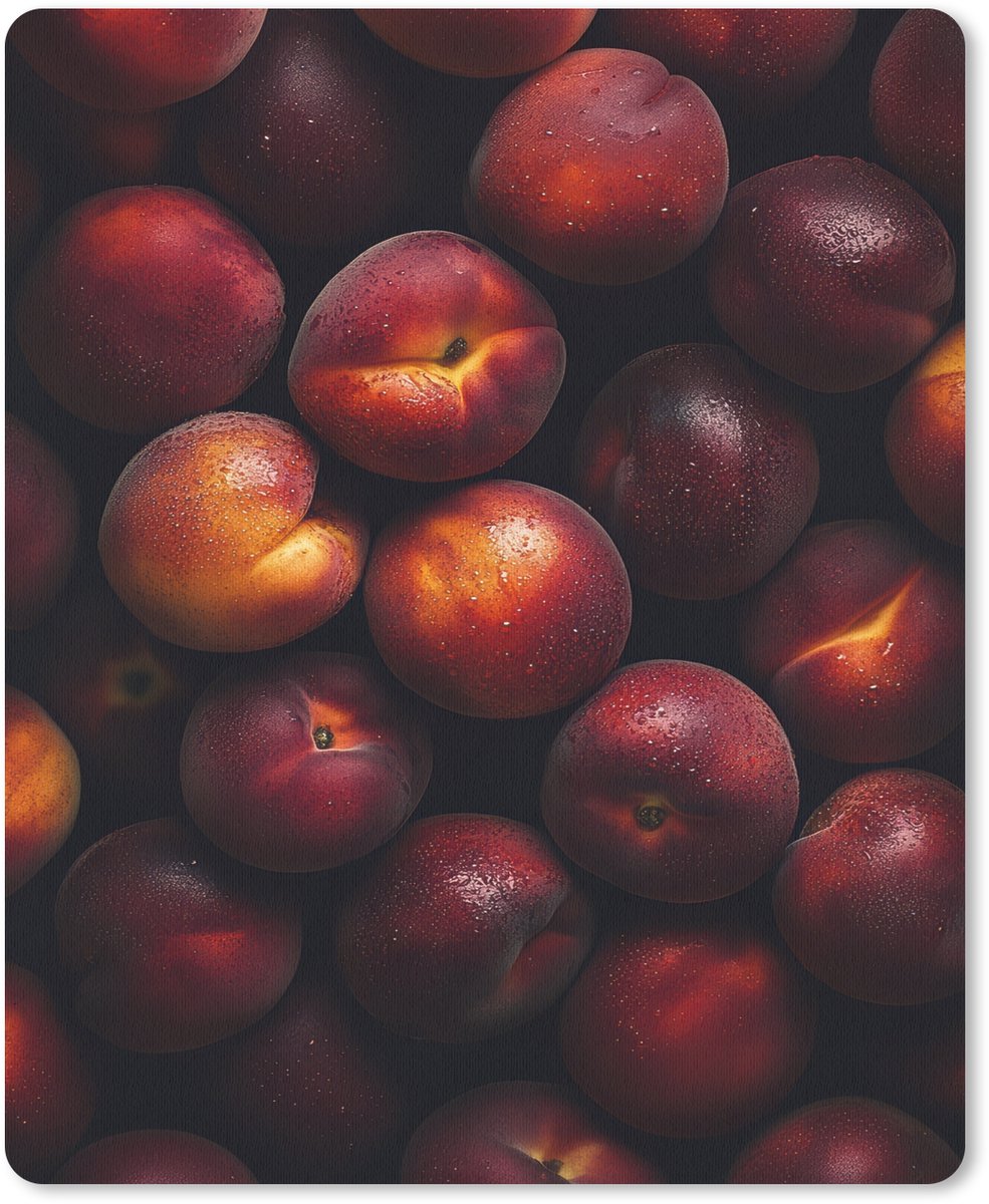 Muismat 19x23 cm - Mousepad Fruit - Close up - Nectarines - Muismatten