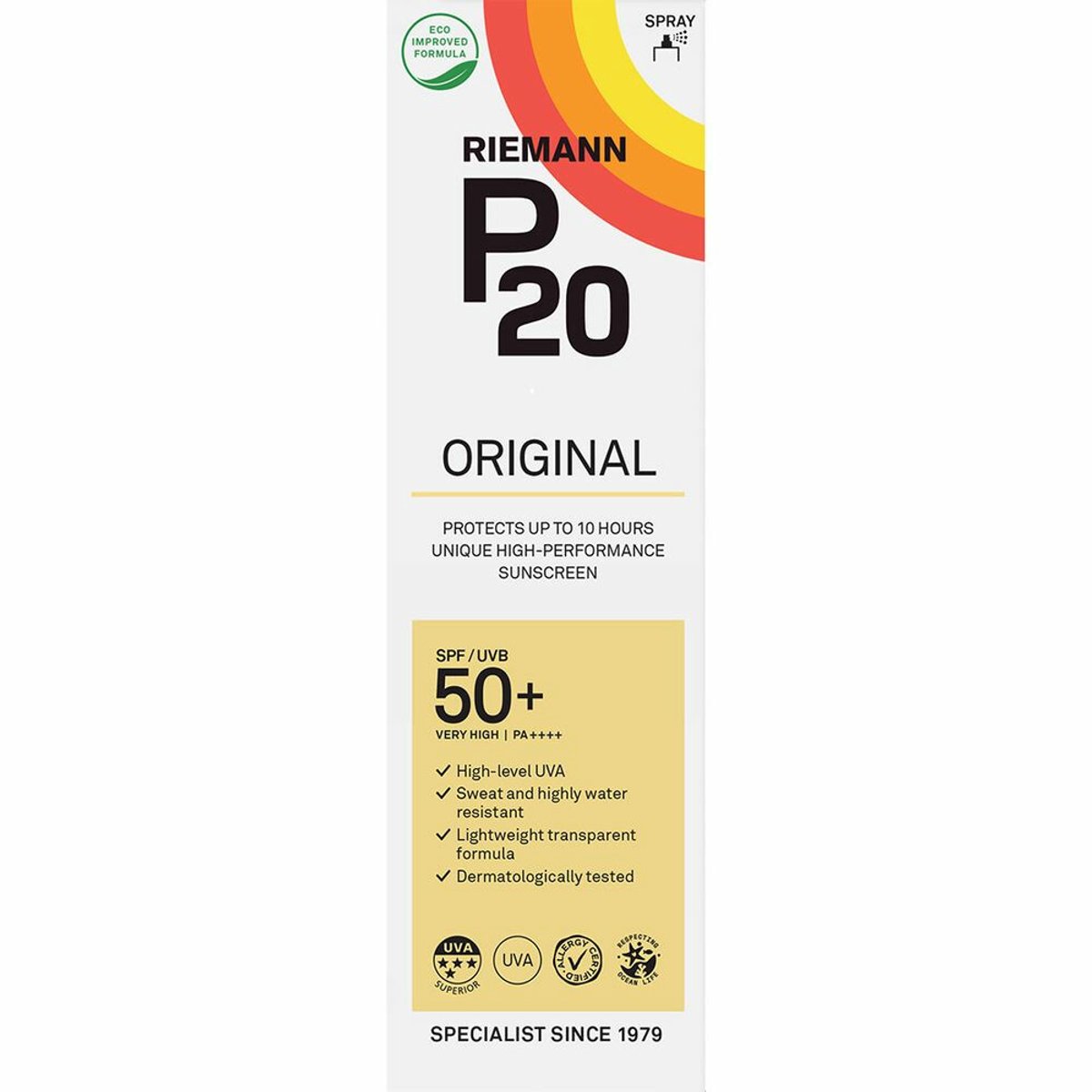 P20 Original SPF 50+ Spray - 2 x 85 ml - Voordeelverpakking