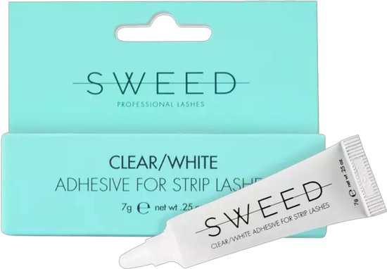 Sweed Professional Lashes, clear/white adhesive for strip lashes, 7g e net wt. .25 oz