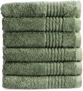 PHLOX Serviettes 50x100 cm - 6 pièces - Supreme Collection 600 g/m2 - OEKO-TEX Made in Green & BSCI certifié - vieux vert