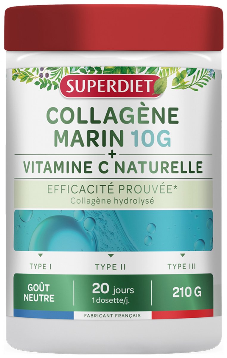 Superdiet Marine Collageen 10 g + Vitamine C 210 g