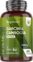 WeightWorld Garcinia Cambogia capsules - 1000 mg - Met 60% hydroxycitroenzuur (HCA) - 60 capsules voor 2 maanden
