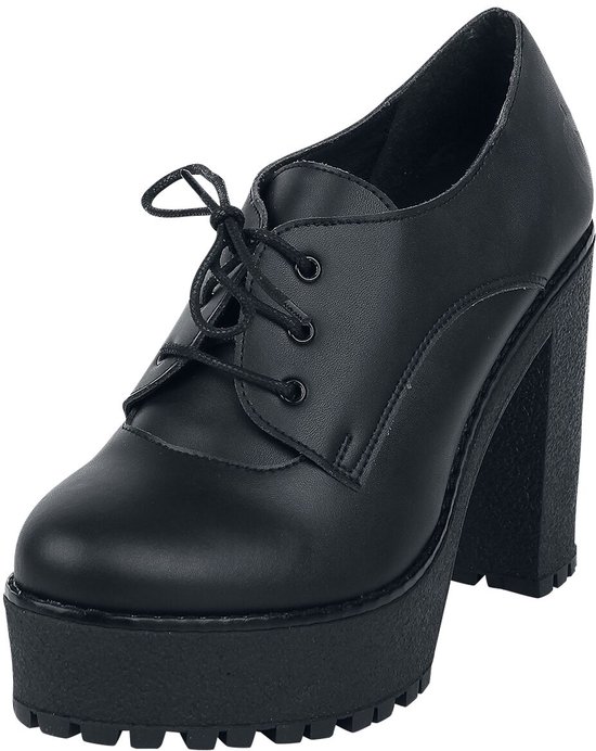 Altercore Trixie Vegan Hoge hak zwart PVC -