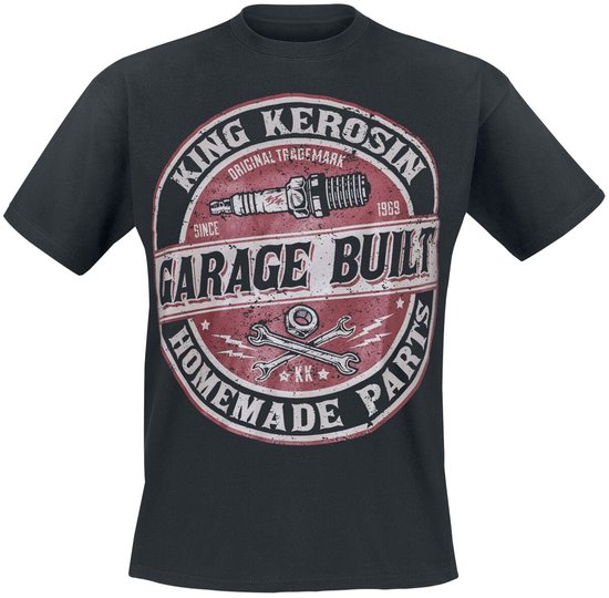 King Kerosin Garage Built Heren T-shirt - zwart - XXL