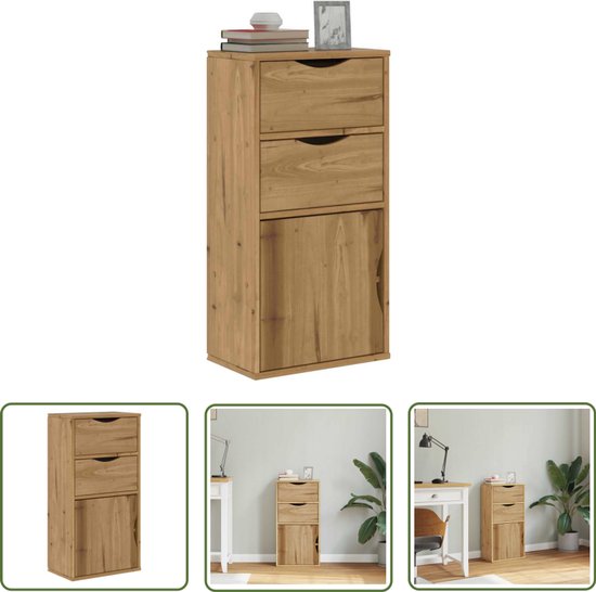 Apothekerskast - 15 laden - naturel/wit
