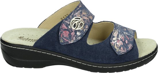 Hickersberger Hallux Pantoletten in Übergrößen Blau 6182-7020 große Damenschuhe