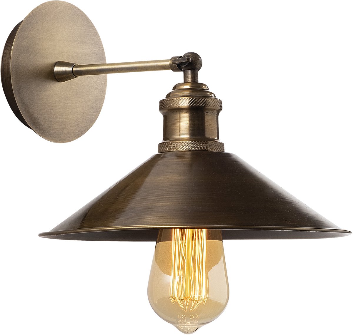 Asir - Wandlamp - Vintage Bruin - 20 x 24 cm